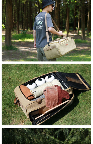Camping Stove And Cookware Set With Storage Bag